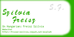 szilvia freisz business card